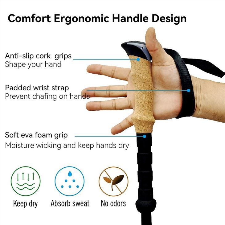 carbon fiber trekking poles detail carbon fiber trekking poles detail